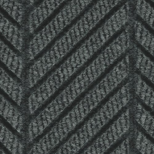 M+A Matting Waterhog Eco Elite Roll Goods 6x12 Smooth SBR, Nosing All Sides, Black Smoke